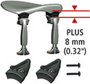 Wittner 1 Pair Adapter for Chin Rest Augsburg, Series 256 and 257