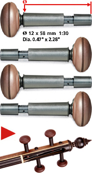 WITTNER Finetune-Pegs for Oriental Instrument No. 270-AZ-KAM-04-BR