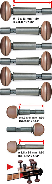 WITTNER Finetune-Pegs for Oriental Instrument No. 270-AZ-TAR-09-BR