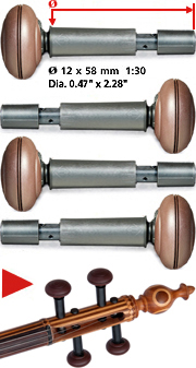 WITTNER Finetune-Pegs for Oriental Instrument No. 270-PE-KAM-04-BR