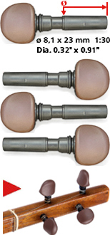 WITTNER Finetune-Pegs for Oriental Instrument No. 270-PE-SETAR-04-BR